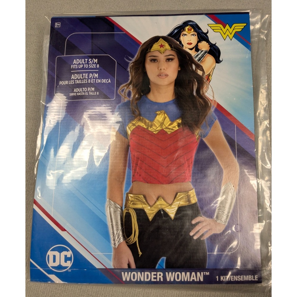 Wonder Woman Costume Womens Medium Halloween Cosplay New DC Comics Movie
